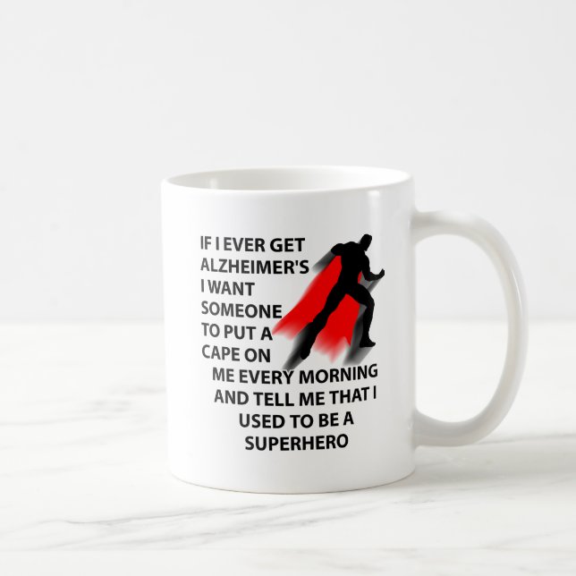 Alzheimer's Superhero Funny Mug (Right)