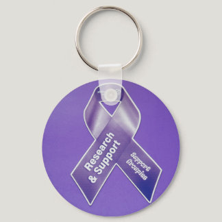 Alzheimer's Support Groupie Ribbon Keychain