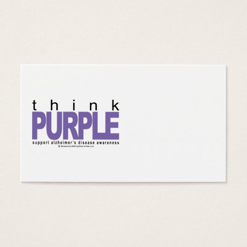 Alzheimers THINK Purple Business Cards