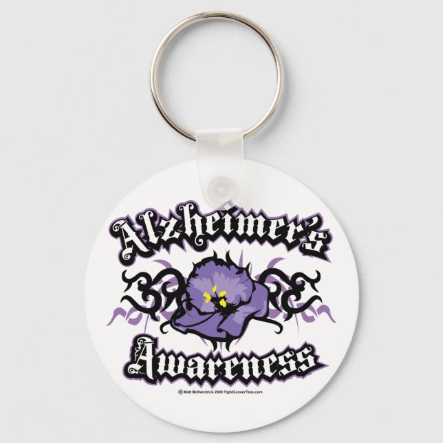 Alzheimers Tribal Violet Keychain (Front)