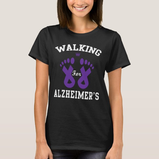Alzheimer's walking ribbon T-Shirt (Front)