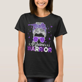 Alzheimer's Warrior Alzheimers Awareness Purple Gr T-Shirt