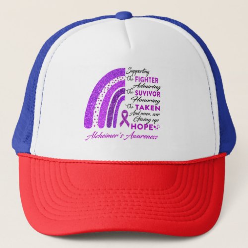 Alzheimers Warrior Supporting Fighter Trucker Hat