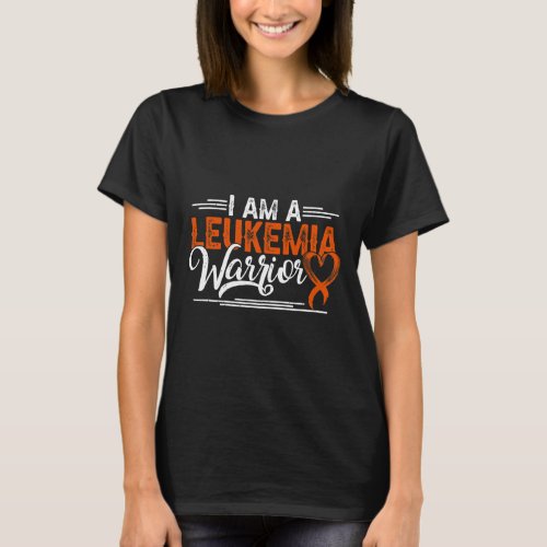 Am A Leukemia Warrior Blood Cancer Awareness Orang T_Shirt