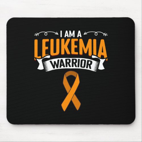 Am A Leukemia Warrior Orange Ribbon Awareness Figh Mouse Pad