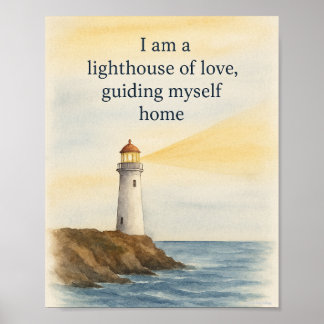 Am a Lighthouse of Love – Inspirational Wall Art