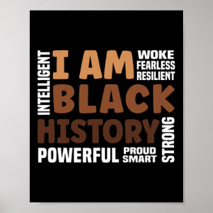 Am Black History Strong-proud Black History Month Poster