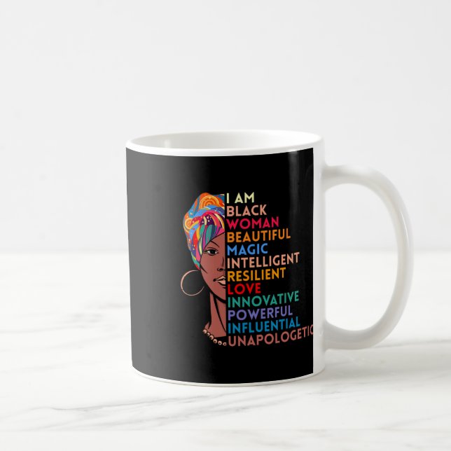 Am Black Woman African American Gift Black History Coffee Mug (Right)
