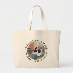 Am Cocker Spaniel Light of my Life Large Tote Bag