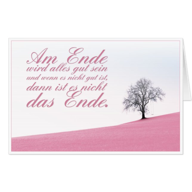 Am Ende wird alles gut sein Card (Front Horizontal)