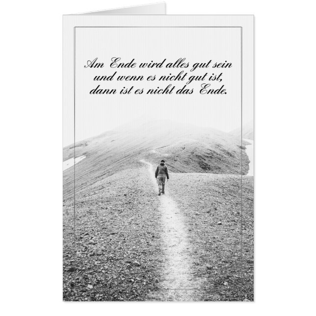 Am Ende wird alles gut sein Card (Front)