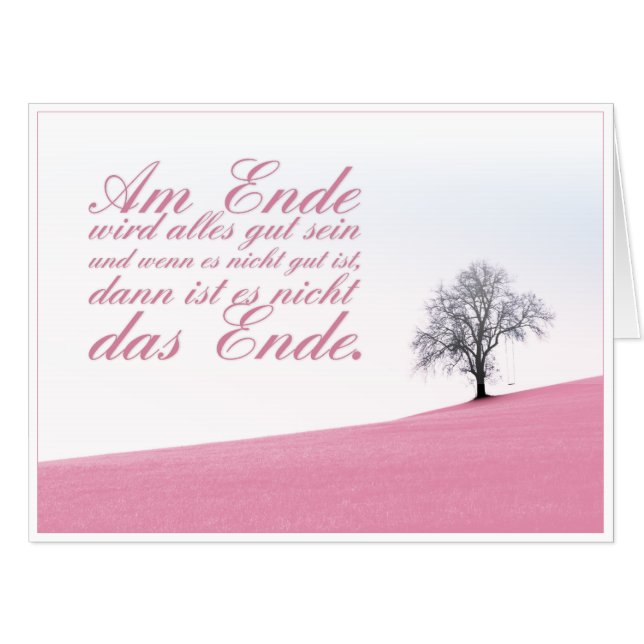 Am Ende wird alles gut sein Card (Front Horizontal)