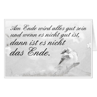 Am Ende wird alles gut sein Card