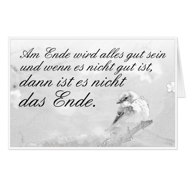 Am Ende wird alles gut sein Card (Front Horizontal)