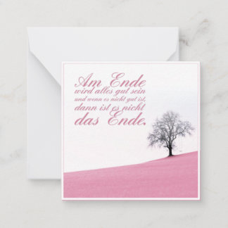 Am Ende wird alles gut sein Note Card