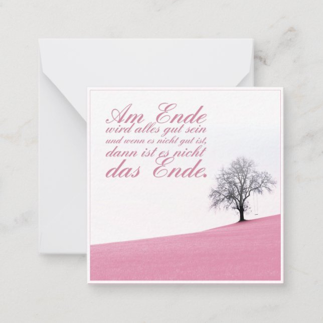 Am Ende wird alles gut sein Note Card (Front)