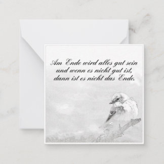 Am Ende wird alles gut sein Note Card