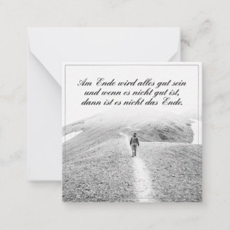 Am Ende wird alles gut sein Note Card
