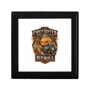 Am Firefighter Pitbull Dog Gas Mask Shield Gift Box