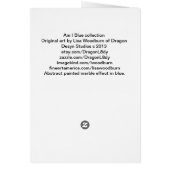 Am I Blue - Abstract blue painted ink background Cards (Back)