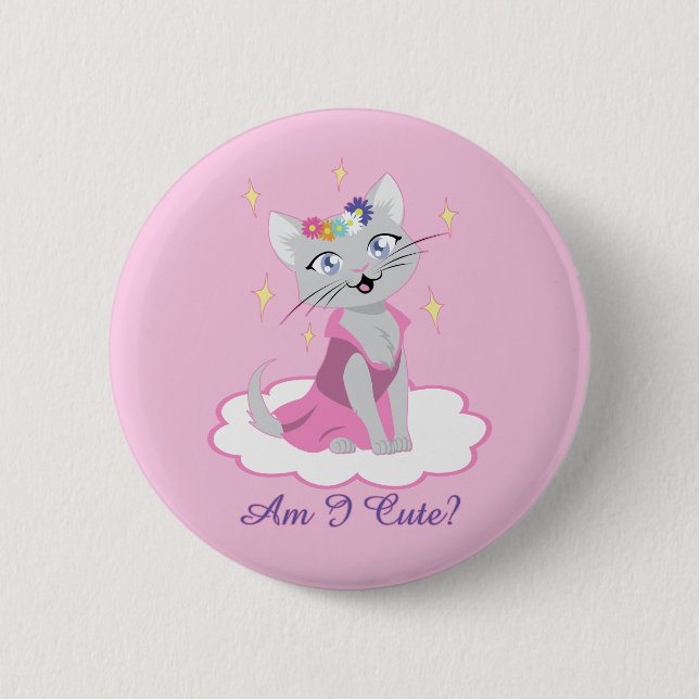 Am I Cute? Button (Front)