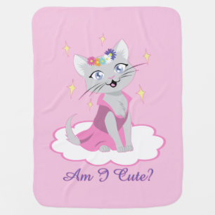 Am I Cute? Receiving Blanket