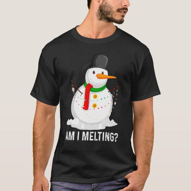 Am I Melting  Snowman Melting In Spring Spring T-Shirt (Front)