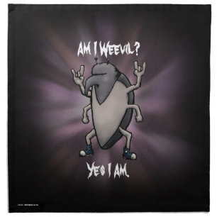 Am I Weevil Heavy Metal Cartoon Napkin