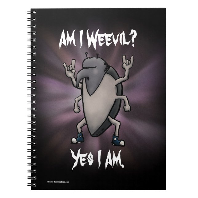Am I Weevil Heavy Metal Cartoon Notebook (Front)
