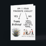Am I Your Favorite Child Card Funny Mom Birthday<br><div class="desc">Am I Your Favorite Child Card, Funny Mom Birthday Card, Nursing Home Humor Sibling Rivalry Birthday Card for Mom. Make Mom laugh out loud with this funny “Am I Your Favorite Child?” birthday card — the perfect mix of love, sarcasm, and sibling rivalry 😄 This playful design lets Mom choose:...</div>