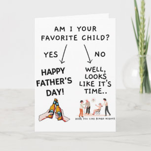 Am I Your Favorite Child, Funny Father's Day Card