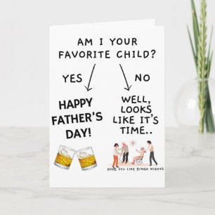 Am I Your Favorite Child, Funny Father's Day Card