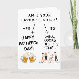 Am I Your Favorite Child, Funny Father's Day Card