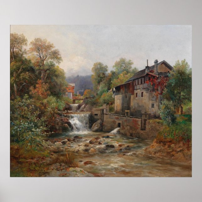 "Am Mühlenbach" (By the Mill Stream) Poster (Front)