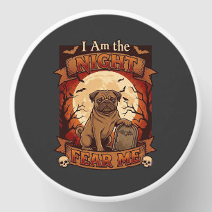 Am Night Fear Me Halloween Pug Moon Tombstone Mini Candle Favors