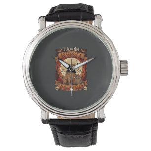Am Night Fear Me Halloween Pug Moon Tombstone Watch