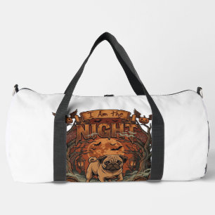 Am Night Fear Me Pug Halloween Moon_1 Duffle Bag