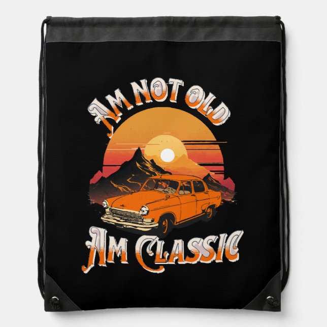 am not old am classic drawstring bag (Front)