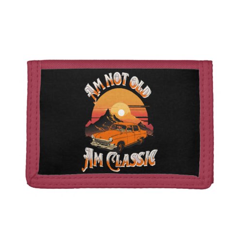 am not old am classic trifold wallet