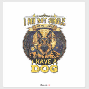 Am Not Single Have Dog Halloween_1 Sticker