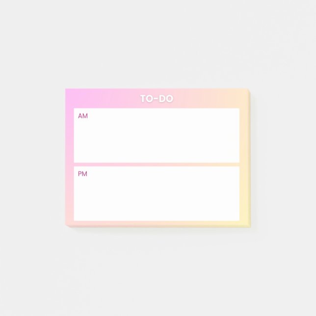 AM PM Sticky Note Planner – Minimal Daily Focus Pa (Front)