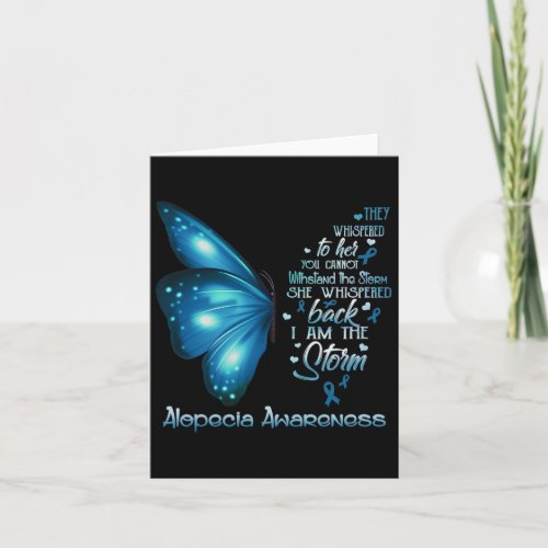 Am The Storm Alopecia Awareness Butterfly  Card