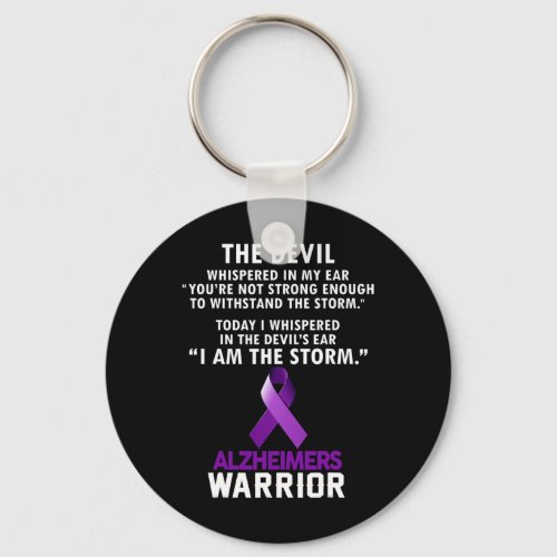 Am The Storm Alzheimerheimer Warrior  Keychain