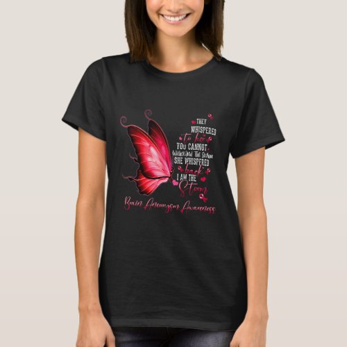 Am The Storm Brain Aneurysm Awareness Butterfly 2  T_Shirt