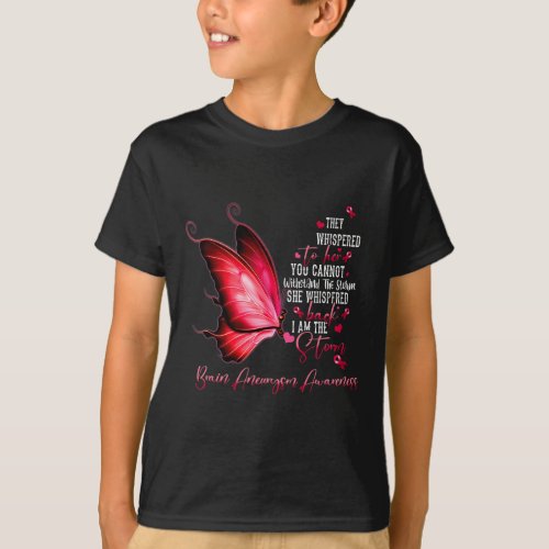 Am The Storm Brain Aneurysm Awareness Butterfly 2  T_Shirt