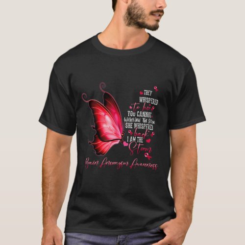 Am The Storm Brain Aneurysm Awareness Butterfly 2  T_Shirt