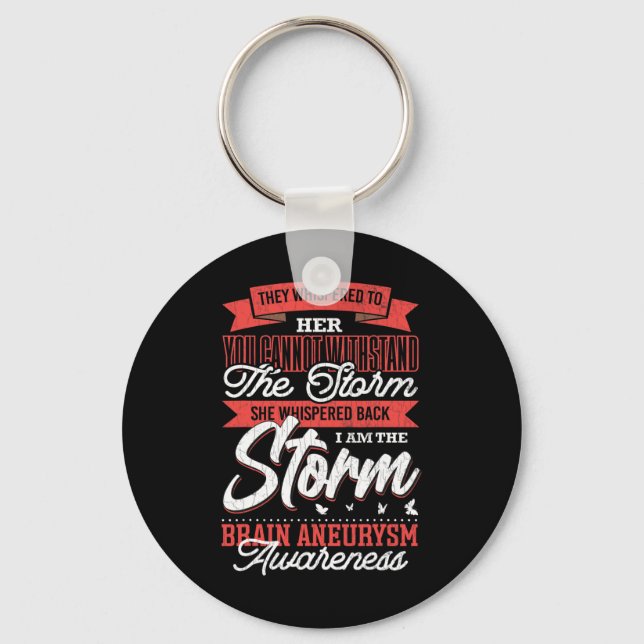 Am The Storm Brain Aneurysm Awareness Support Grap Keychain (Front)
