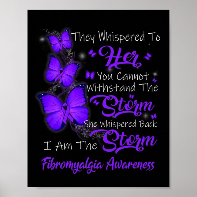 Am The Storm Fibromyalgia Awareness  Poster (Front)