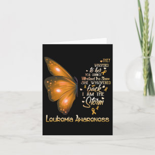 Am The Storm Leukemia Awareness Butterfly  Card