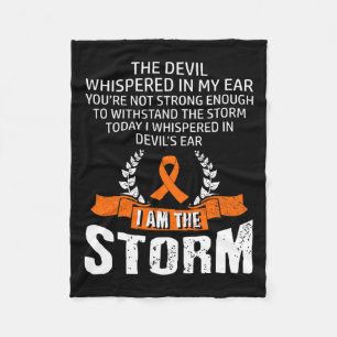 Am The Storm Leukemia Awareness  Fleece Blanket